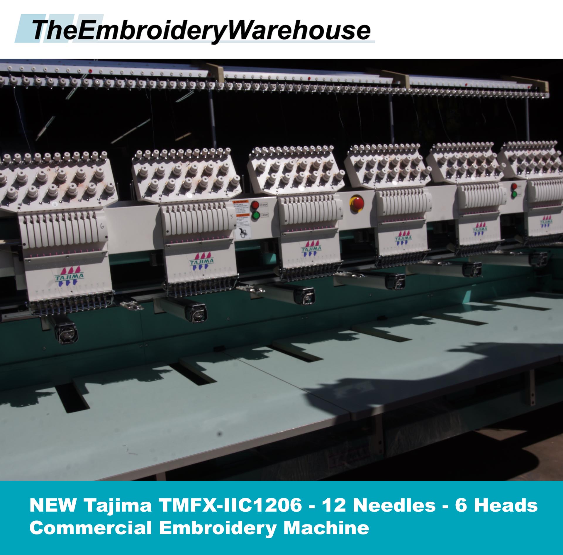 TAJIMA TMFXIIC1206 6 Head 12 Needles Commercial Embroidery Machine